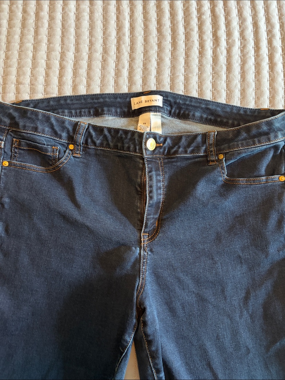 Lane Bryant Dark Mid-rise Skinny Stretch Jeans